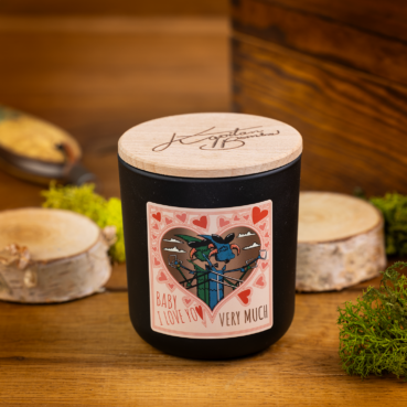Duża świeca sojowa premium | Baby i Love You | 210 ml